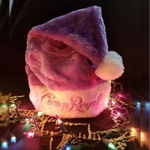 NEW Crown Royal Canadian whiskey Purple Santa holiday Christmas hat - canada